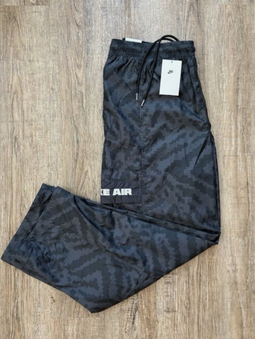 Nike Cargo Pants Loose Fit Straight Leg Black 2XL Zipper Pockets Logo HQ9468-060